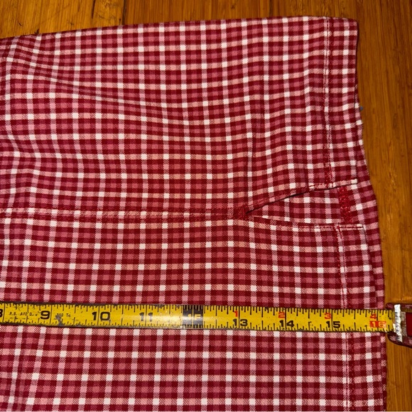 Hollister Skirt Women's Medium Short Mini Slit Ultra High Rise Red White Plaid - Picture 9 of 9